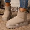 Fashion Faux Suede Platform Winter Boots for Women Warm Thicken Plush Anti Slip Snow Boots Woman Comfy Sliop On Thick Sole Ankle Booties