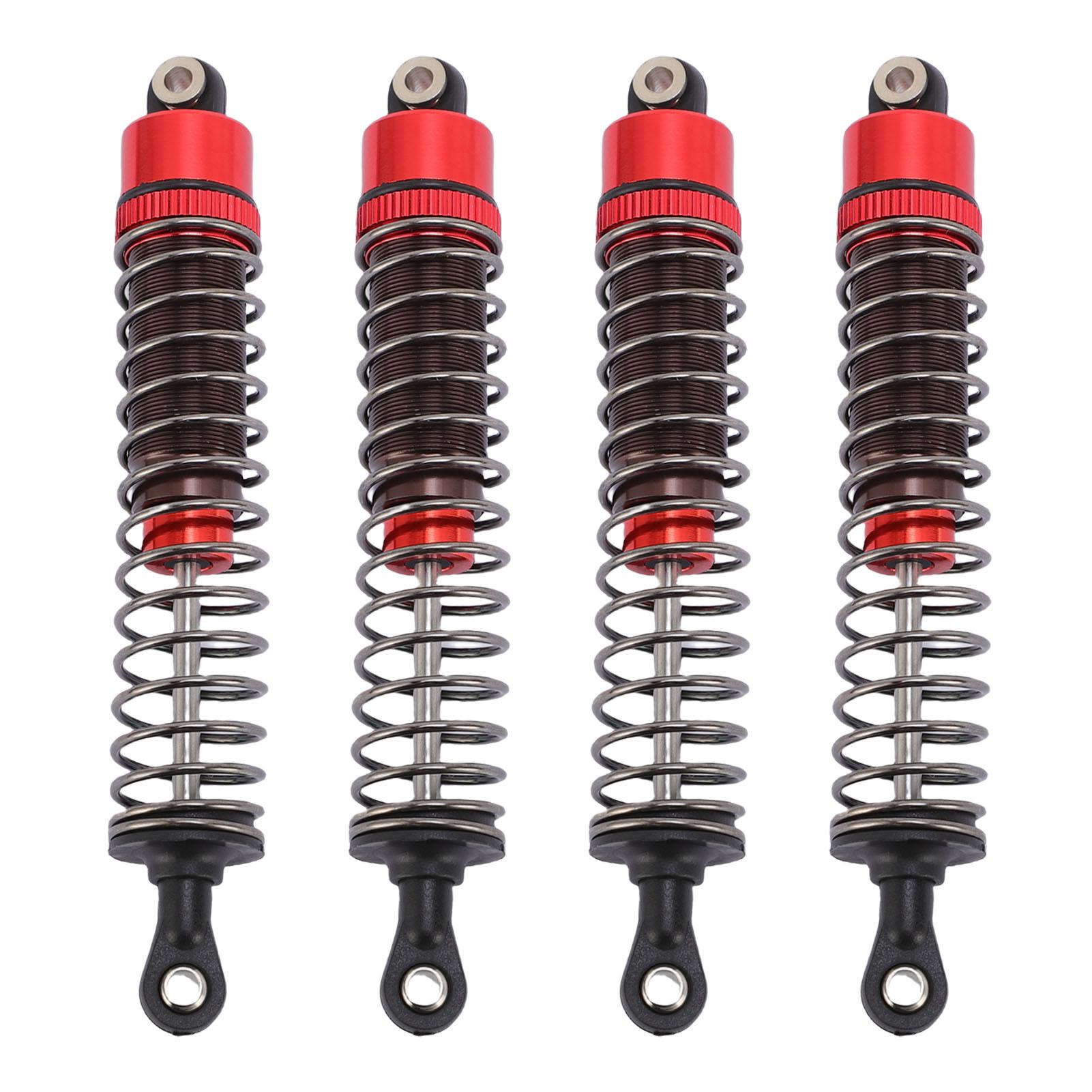 

4Pcs RC Shock Absorber Set Damper with Screws 1 10 Remote Control Car Parts Aluminum Alloy 100mm Red Red червоний