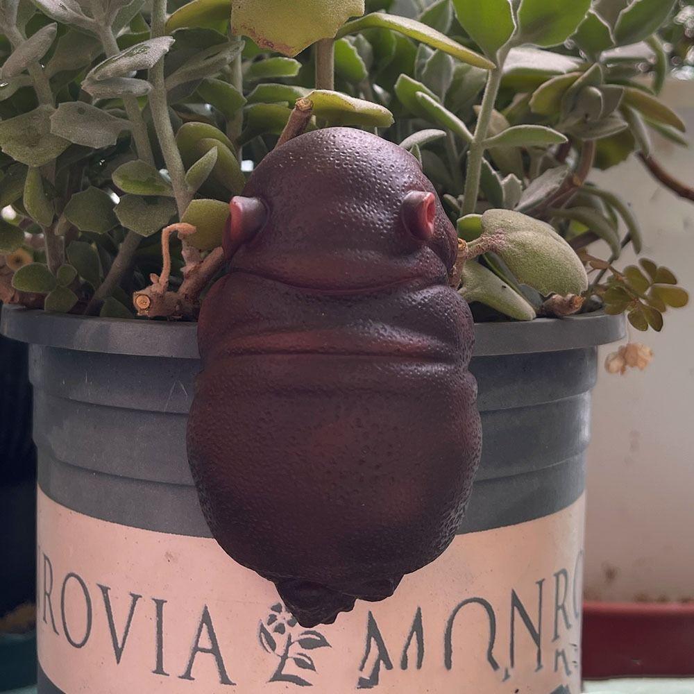 Resin Crafts Hippopotamus Hanging Flower Pot Otter Bonsai Ornaments  Micro-landscape Accessories
