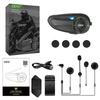 EJEAS Q8 Bluetooth 5.1 Motorcycle Helmet Headset Intercom, with EUC Remote Walkie Talkie, for 6 Riders Talking At Real Time IP67