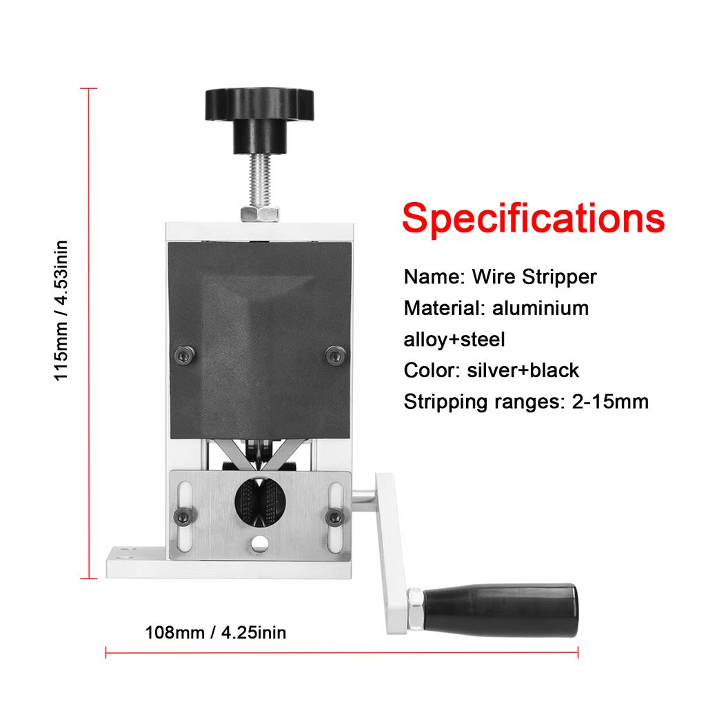 Dispozitiv de dezlipire portabil de uz casnic din aliaj de aluminiu Instrument manual de dezlipire a cablului Mașină de decojit