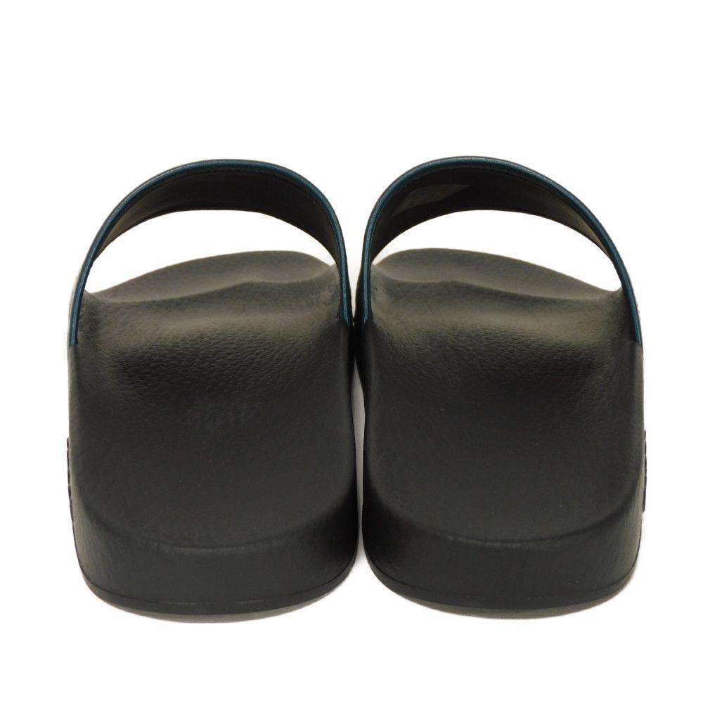 Used 9539 GUCCY Print Slides 522023 7898 7 Star Green Blue Gold Black 10.2" Unused SEGA Logo Turquoise Men's from Japan