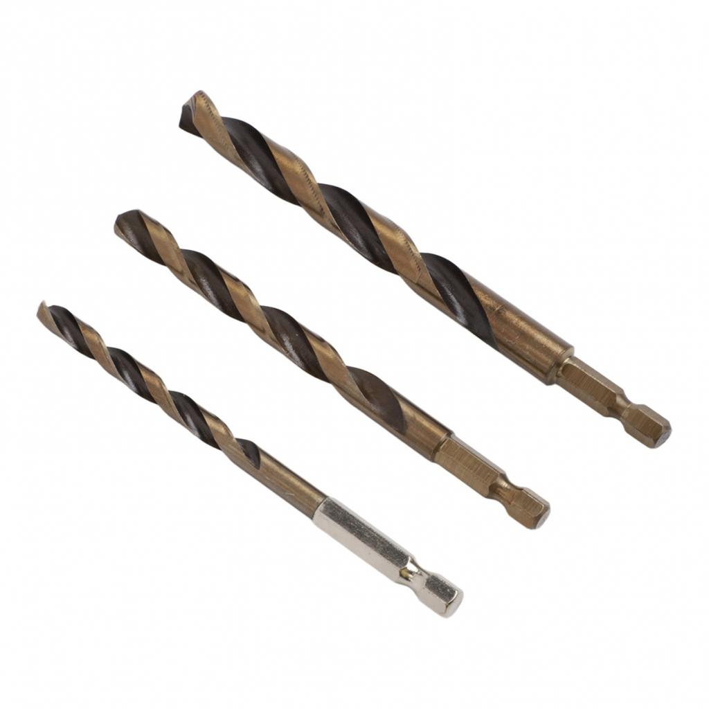 6pcs HSS Drill Bits with 1/4 Inch Hex Shank 3 4 5 6 8 10mm for DIY Drilling