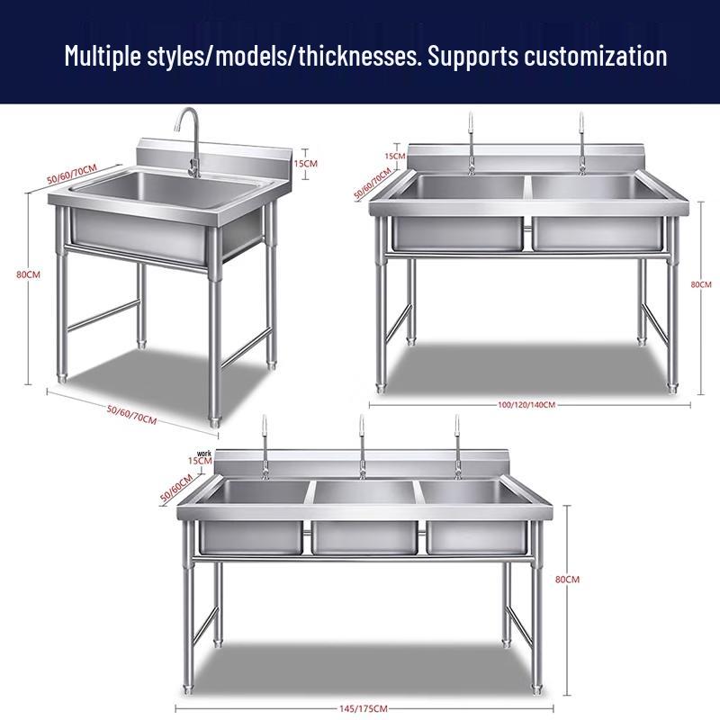 Verdickte 304 Edelstahl Doppelbecken Küchenspüle