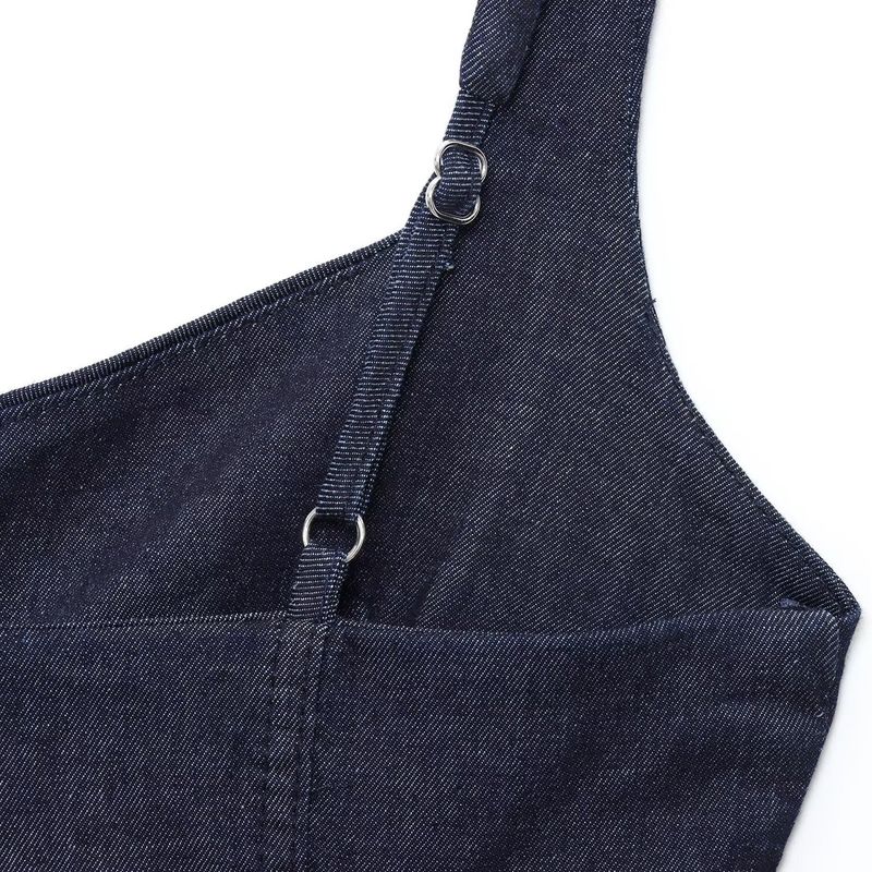 Kaslead New Women Clothes Western Style Slim Fit Shoulder Strap Denim Midi Dress 0779055 400