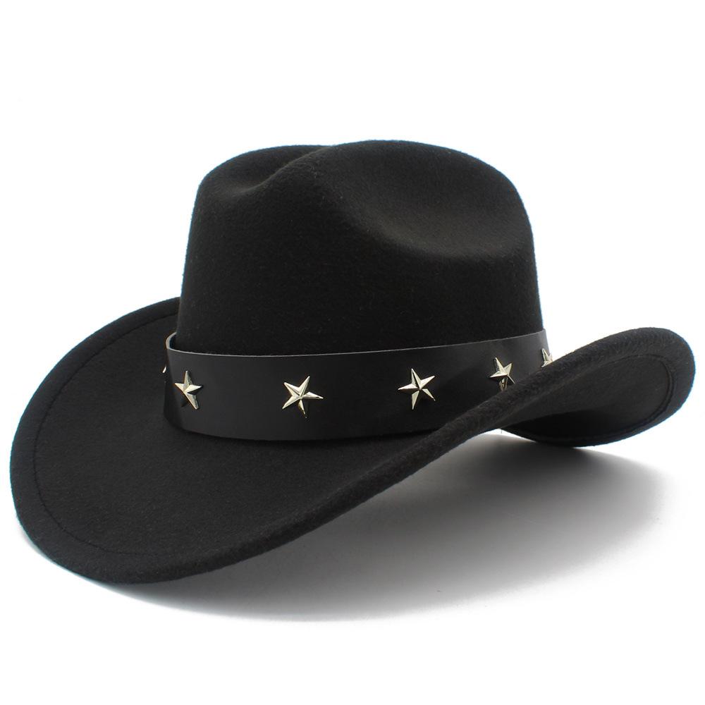 Popular light and hot-selling western cowboy hat star belt accessories classic jazz hat