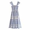 Embroidered Dress2025 Summer European and American Women's Clothing Cut Out Embroider Flower Silm Sling Dress