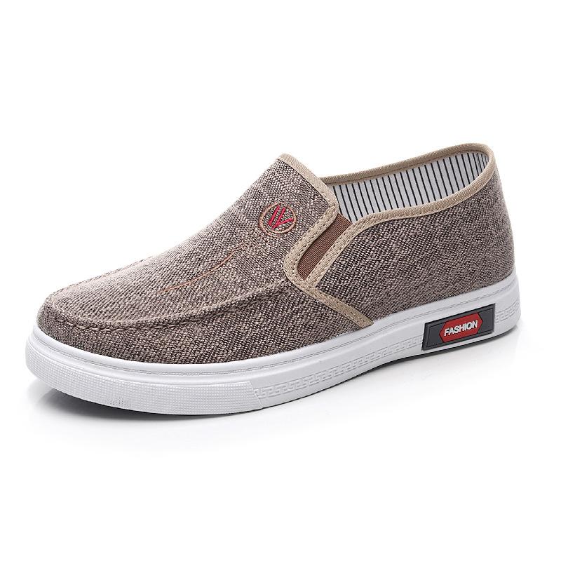 Cloth Shoes Men's Canvas Shoes Men's Shoes Low-top One-pedal Spring and Summer Casual Shoes Board Shoes Non-slip Comfortable Work Shoes