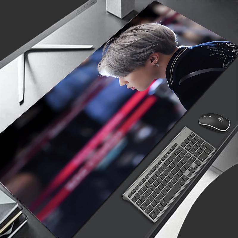 PPark jimins Gaming Mouse Mat Gamer Cabinet Pc Accessories Keyboard Pad Deskmat Mousepad Mats Mause Laptops Anime Mouse Pads