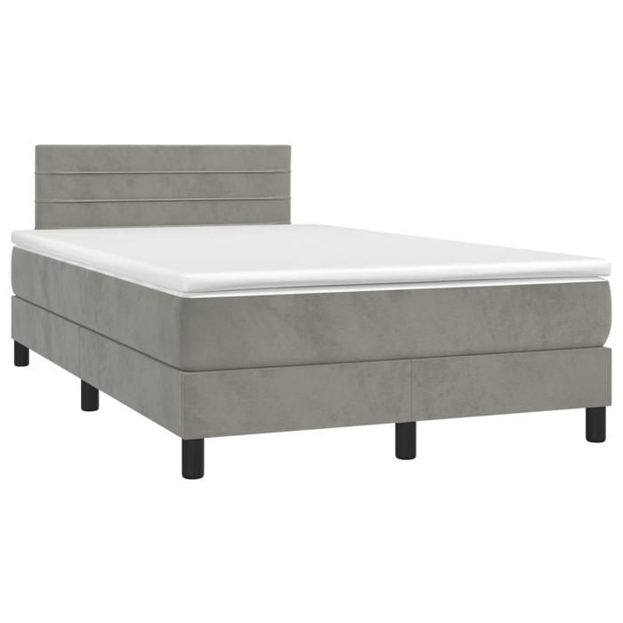 VidaXL Sommier à Lattes de Lit avec Matelas et LED, Lit Rembourré, Lit Double, Lit Adulte de Chambre à Coucher Intérieur, 3134453