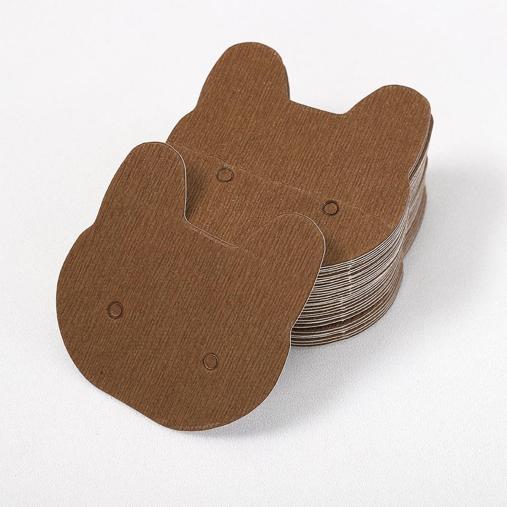 Kraft Paper Jewelry Card for Earrings and Necklaces - 2.5x3.5cm