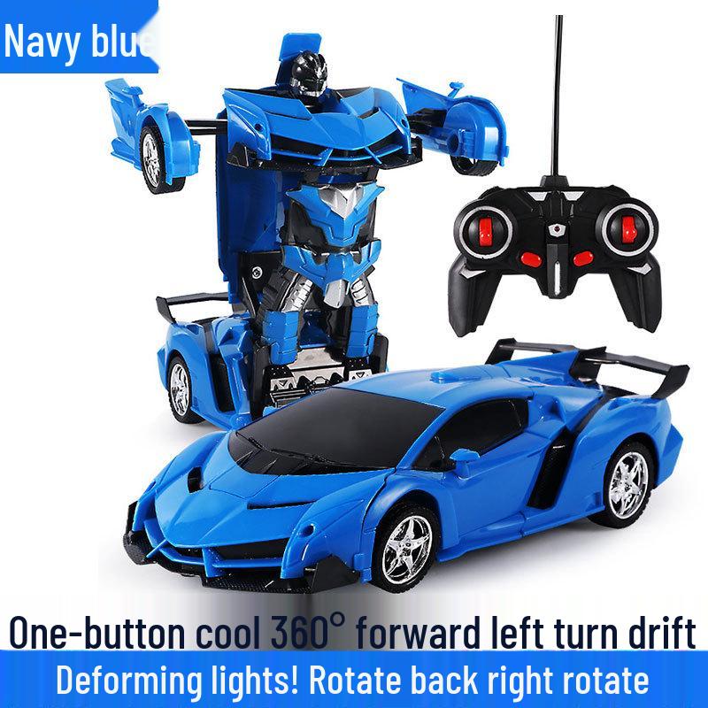 1:18 Remote Control Car Toy - One-Button Transforming Robot Model for Kids