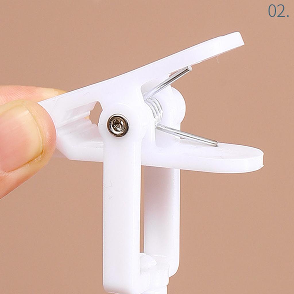 10pcs Clothes Hook Clips Multi Purpose Strong Load Bearing Rotatable Plastic Hat Hanging Clips for Socks Curtains