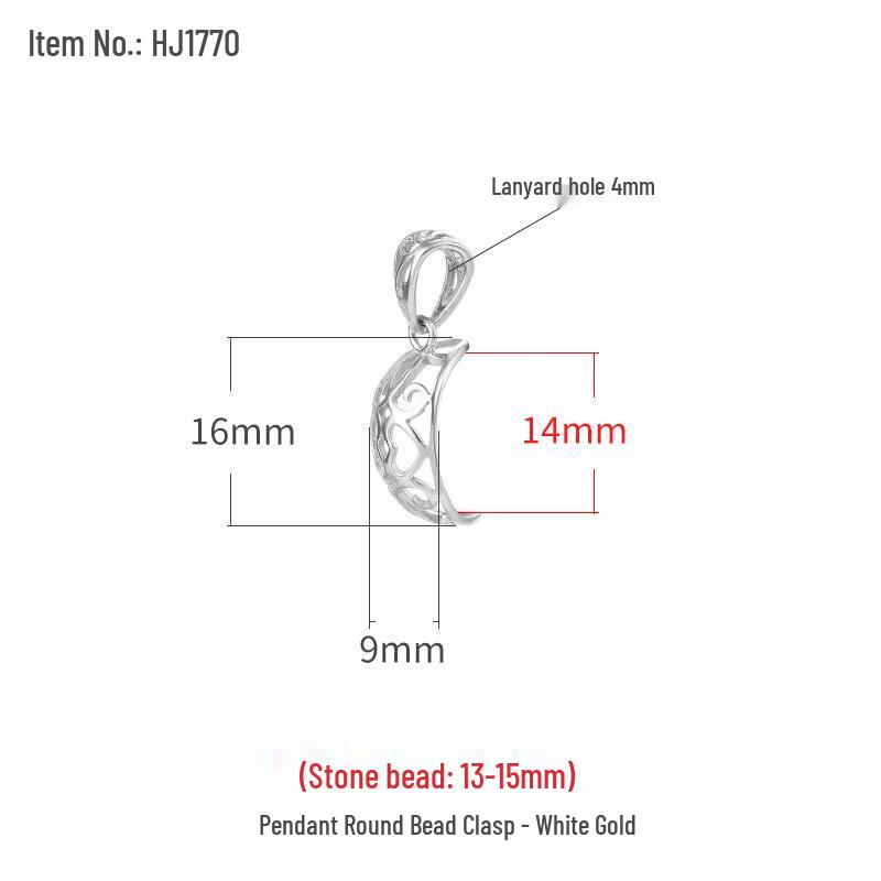 Gold-Plated Jade & Amber Clasp for DIY Pearl and Bead Necklaces
