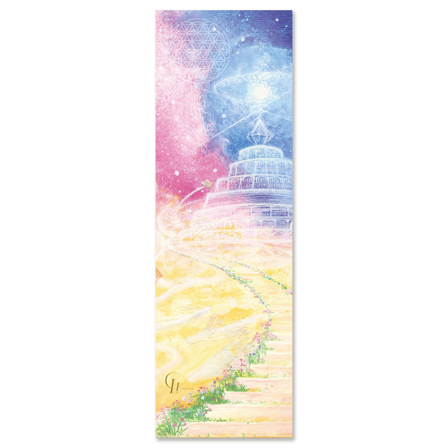 

Language LLC Silk Lexel Half Scarf Akashic A mysterious stole wrapped in a sacred geometry pattern Light Language Card Flower of Life [Light Card] жёлтый