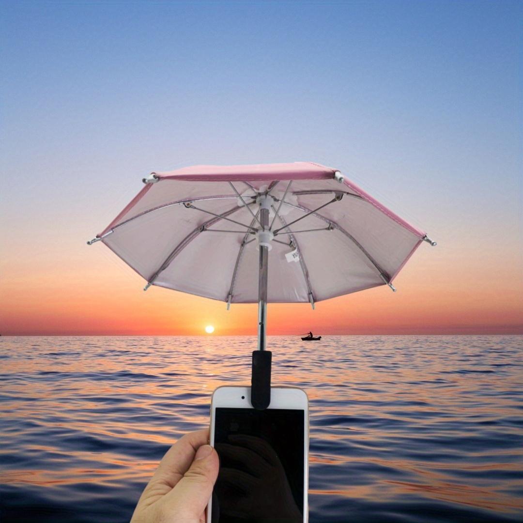 

1 шт. Держатель для зонта для мобильного телефона из нержавеющей стали с клипсой для защиты от солнца, аксессуар для использования на открытом воздухе|Стильный держатель