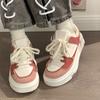 Thick-soled Little White Women's Shoes Spring and Autumn Red Casual Sports Shoes Versatile Board Shoes