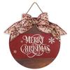 Bow Wooden Christmas Pendant Elk Christmas Door Decoration Shop Door Hanging Ornaments  Bar