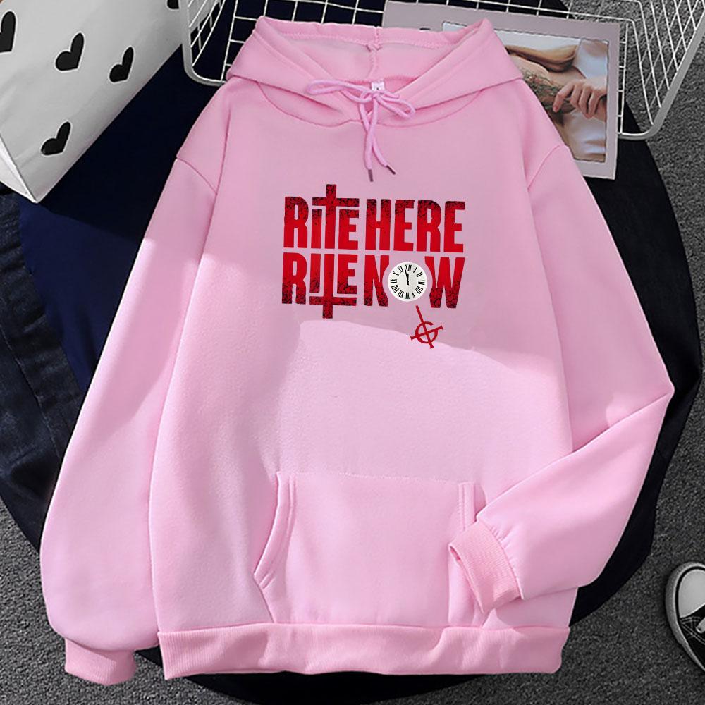 Rite Here Rite Now Letter Printing Hoodies Ghost Rock Band Sweatshirt Streetwear Comfortable Pullovers Men Hoodie