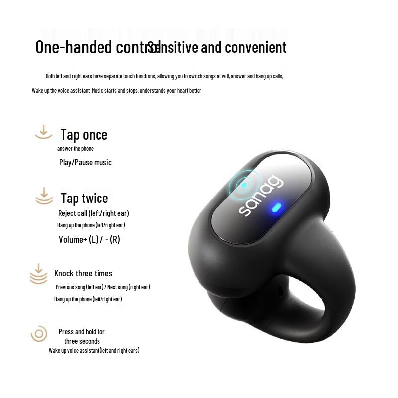 SANAG Z51SPro Clip-On Wireless Sports Earphones