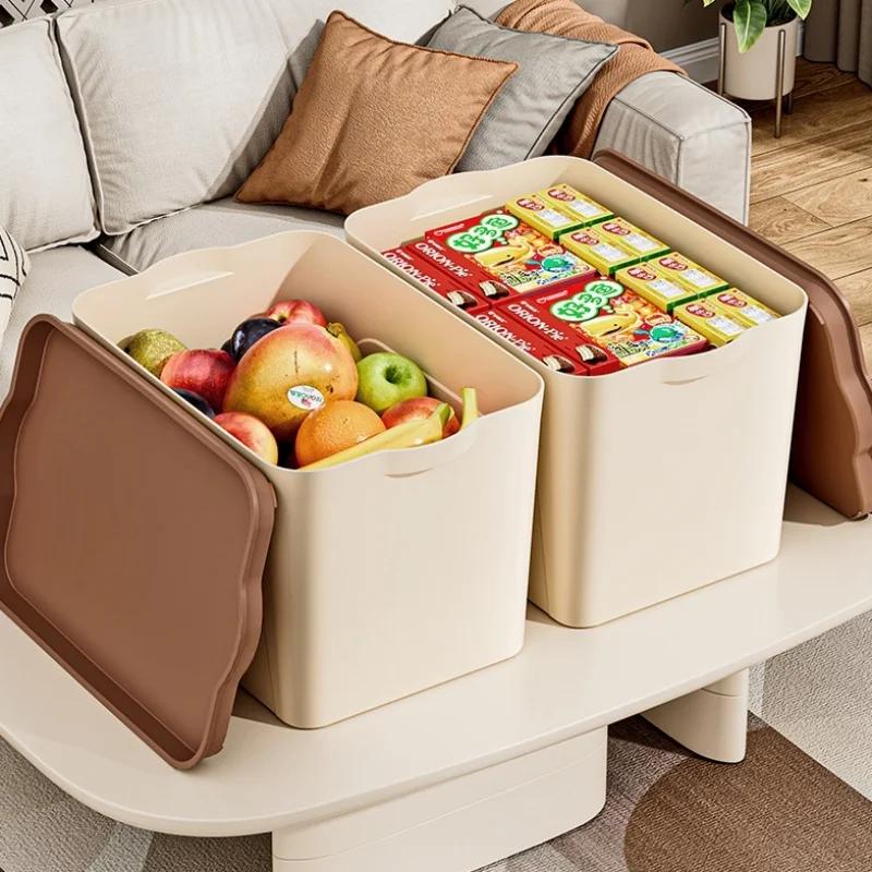 Stackable Sundries Toy Storage Box with Cover Plastic Closet Wardrobe Desk Organizers Clothes Kitchen Storage Containers Baskets