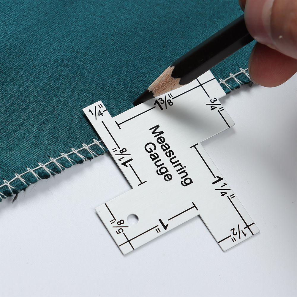 Metal DIY Craft Accessories Patchwork Quilting Measuring Gauge Template Sewing Ruler Tailor Ruler