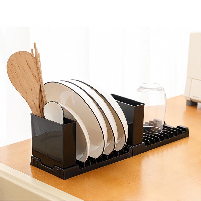 Multi-functional Japanese Foldable Dish Rack & Utensil Storage Shelf