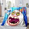 My Singing Monsters Spielplatz-Thema Bedruckte Decke - Perfekt für Sofa, Bett, Reisen & Außenbereich | Maschinenwaschbar, Gemütlich & Langlebig.