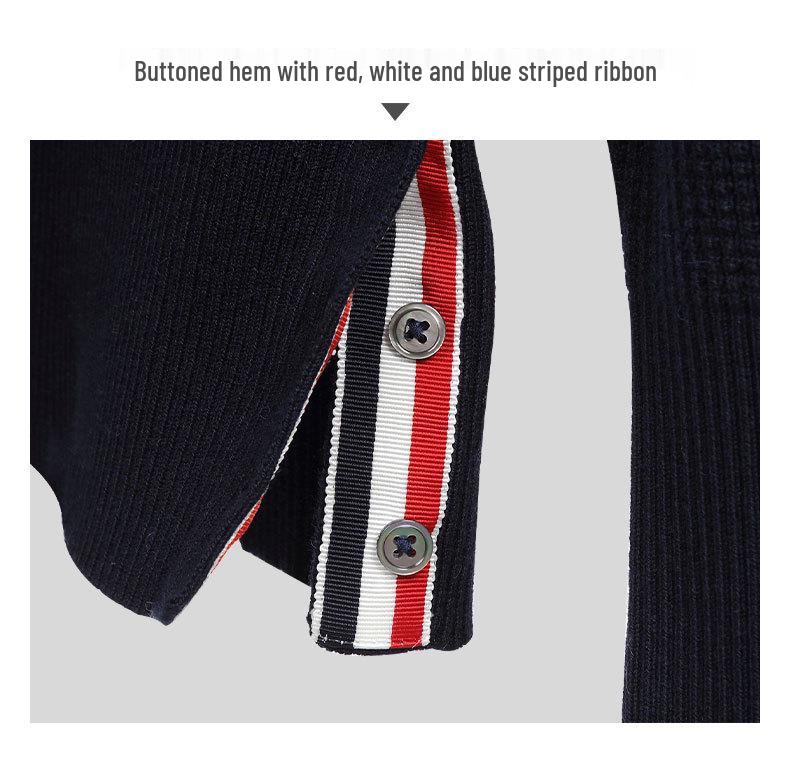 TB BROWIN Korean Style Waffle Knit Sweater - Autumn/Winter Casual Knitwear