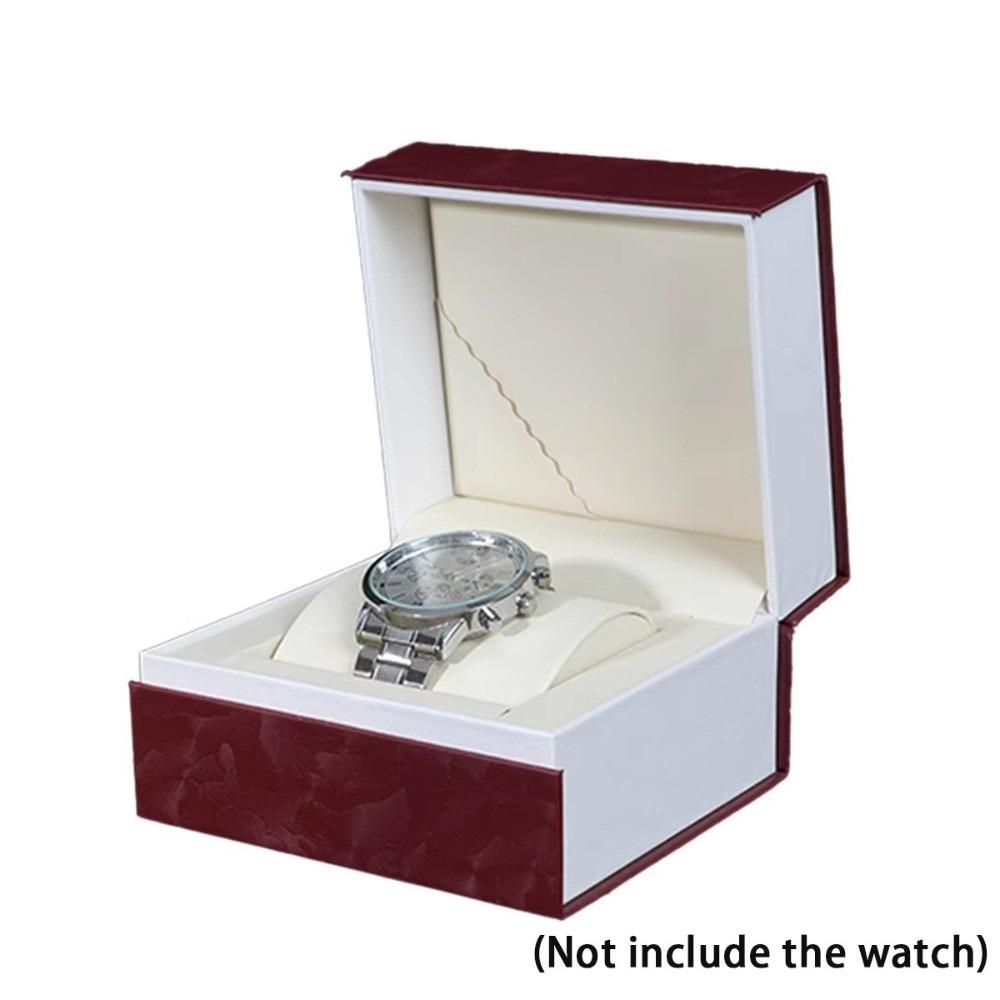 Display Case Watch Collection Storage Holder PU Leather Single Watch Organizer Box  for Women Men