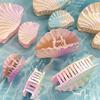 Hair Claw Clip Large Seashells Headgear Hair Claw Clamp Elegant Seashells Hair Holder Barrettes Strong Hold for Girls