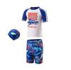 Jungen Schnelltrocknendes Langarm-Badeanzug-Set: Beinhaltet Badehose, Sonnenhut und Sommer-Sonnenschutz