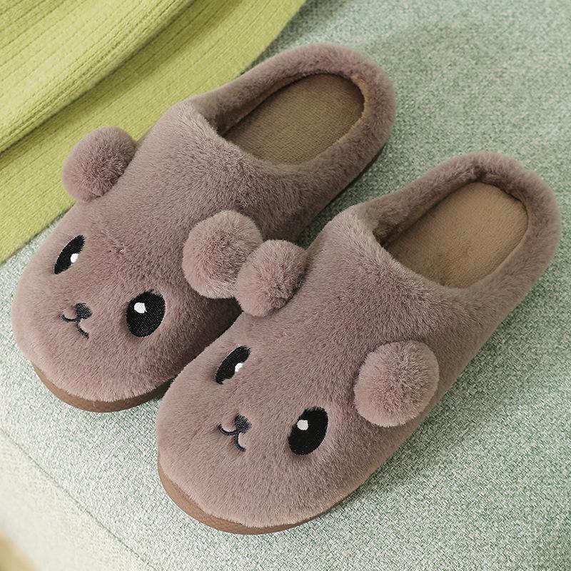 Women's Winter Cotton Slippers: Warm, Non-Slip Thick Soles, Cute for Home or Confinement, Suitable for Men and Women In Autumn and Winter.