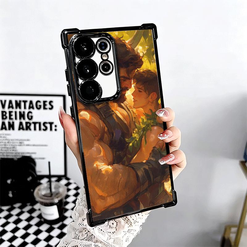 Muscle Man Gay Fitness Soft Phone Case For Samsung Galaxy S26 Ultra S25 Edge S24 FE S23 Plus S22 S21 + S20 Plating Anti-Fall Fun