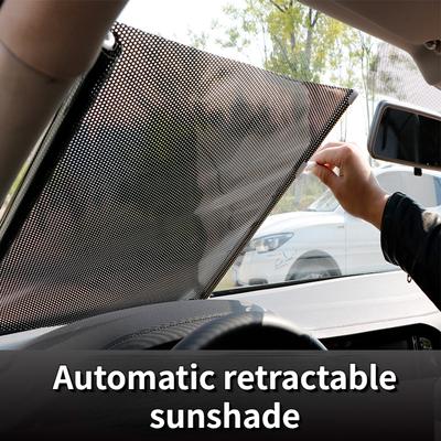 Auto Automatische Intrekbare Zonnescherm Zonnescherm Auto Huishouden Laser Rolgordijnen Zijkant Blokkeren Auto Intrekbaar Zonnescherm