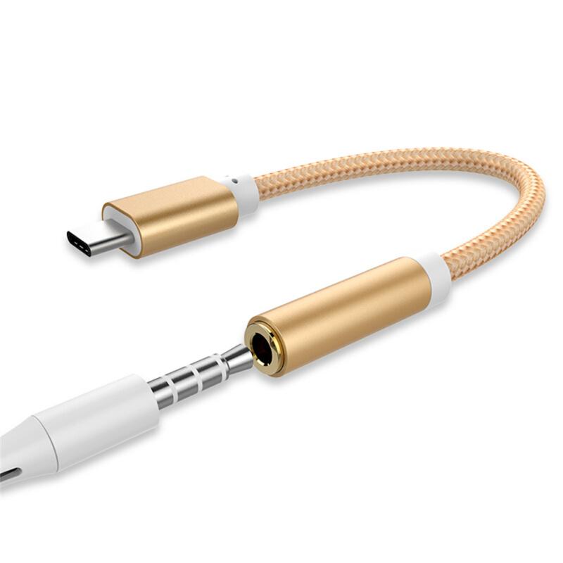 Type C To 3.5mm Jack Earphone Audio Adapter Aux Cable Usb C Male To 3.5 Female Audio Aux Converter