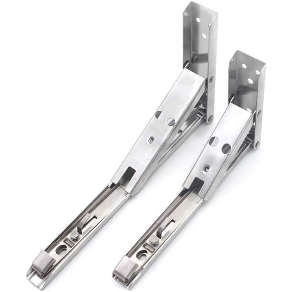 2 Stück Klappregalhalterungen Edelstahl Zusammenklappbares Wandmontiertes Regal für DIY-Halterung