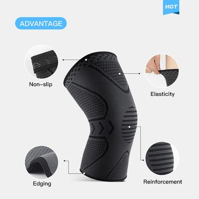 Kompressions-Kniebandage Gelenkschmerzen Arthritis Linderung Laufen Fitness Anti-Rutsch Silikonstütze Knieschoner