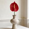 26" Real Touch Anthuriums Plant Artificial Tropical Flower with Long Stem Faux Floral Arrangement for DIY Vase Table Centerpiece Home Office Wedding