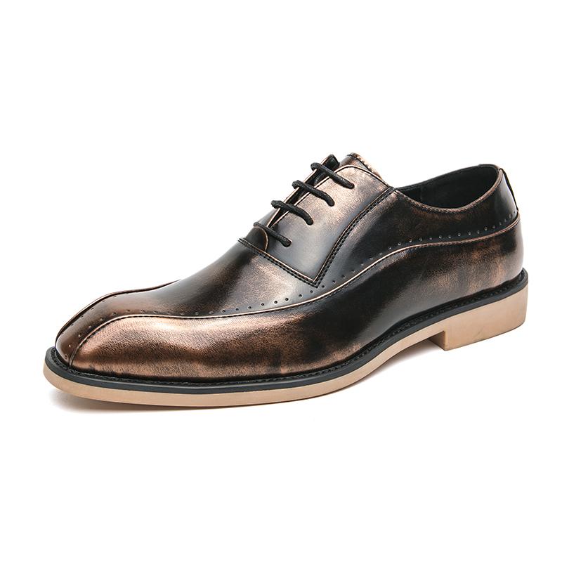 Fashion Formal Business Leather Flats Elegantes Mens Oxford Shoes Wedding Party Dress Shoes New Fashion Pointed Office Male Brogue Shoes