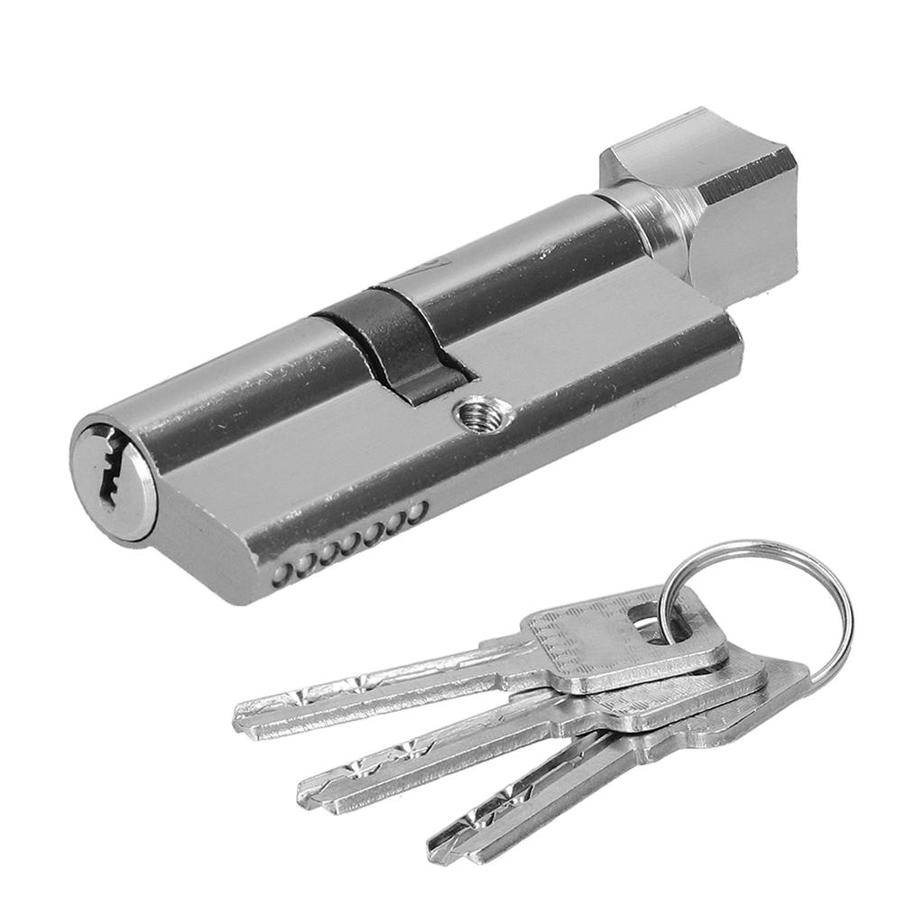 Indoor Key Cylinder AluminumIron Alloy Door Lock Core for Thickness of 3550mm Door