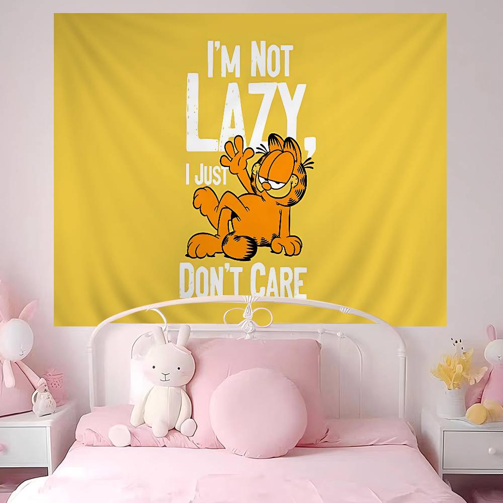 Cartoon Cute Cat GGarfield Colorful Tapestry Wall Hanging Bohemian Wall Tapestries Mandala Wall Hanging Sheets