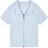 X The Powerpuff Girls Ribbed Slim Fit Zip Short Sleeve T-Shirt Women Tops 63746668