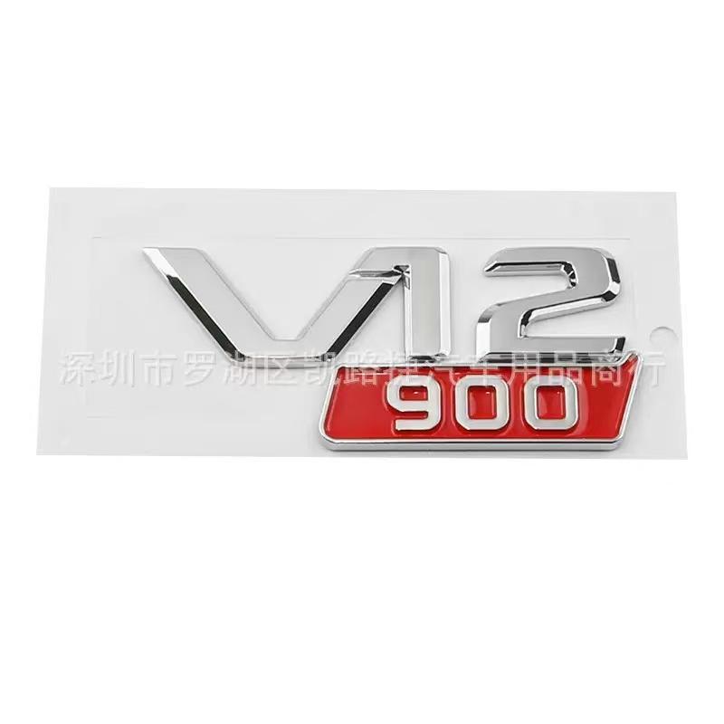 

ABS Car Rear Trunk Badge Sticker Body Side Emblem for V12 700 800 850 900 W213 W210 W207 W205 CLK CLA GLC GLS ML Black Red