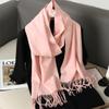 Nytt 62 farger Vinterskjerf for kvinner Langt Varmt Kasjmirskjerf Hijab Ensfarget Dame Sjal Wrap Kvinnelig Pashmina Bandana Hodeskjerf