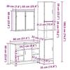 VidaXL Ensemble de meubles de salle de bain 3 pcs chêne sonoma, armoire de salle de bain, armoire de rangement de toilette, 3301091