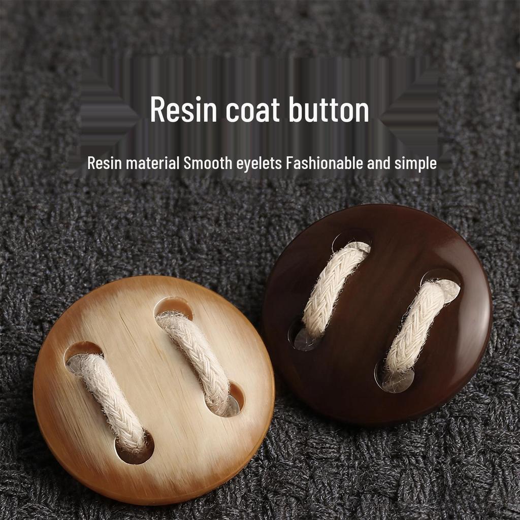 High-end Windbreaker Coat with Decorative Rope and Button Details