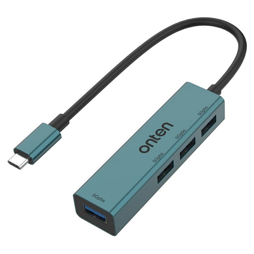 

ONTEN 9596 4 Ports USB 3.0 Expansion Hub 5Gbps Data Transfer Type C to USB Splitter B