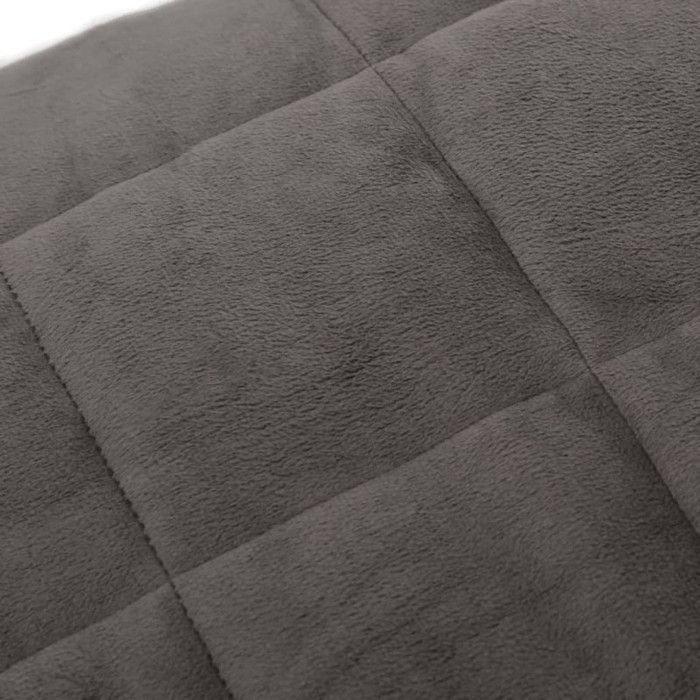 VidaXL Couverture lestée Gris 150x200 cm 7 kg Tissu 350774