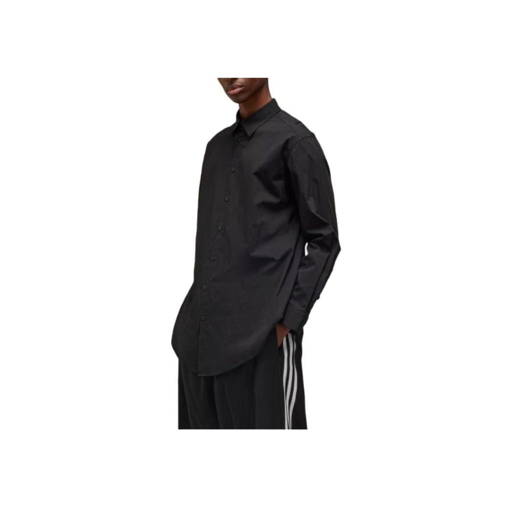 Y-3 Graphic Shirt Long Sleeve Single Breasted Loose Fit Shirt Men shirts Black JE9274